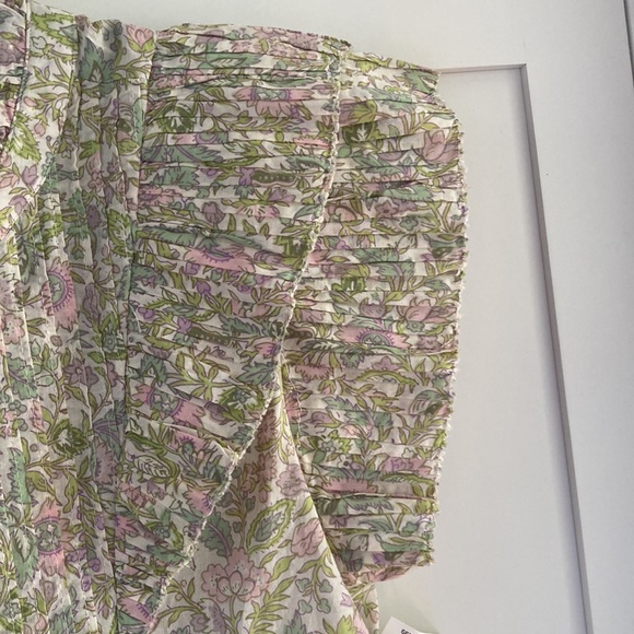 NWT House of Harlow 1960 Cap Sleeve High Neck Pleated Blouse Size S - Picture 3 of 7